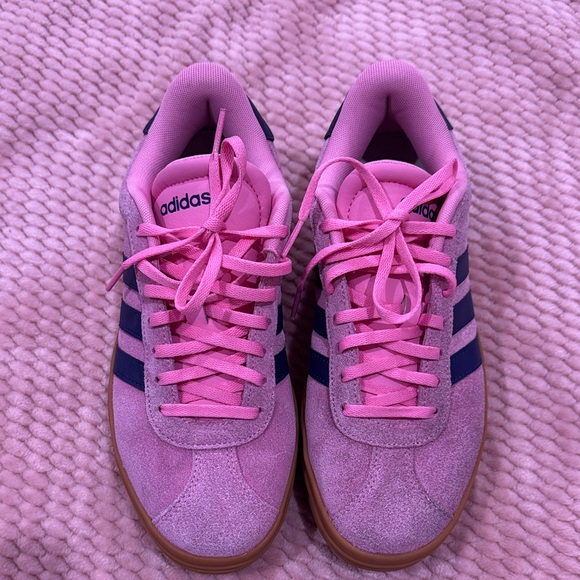 Adidas Women's Pink and Navy Sneakers - Picture 3 of 8